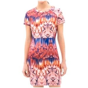 Zara Collection Japanese Cherry Blossom Mini Short‎ Sleeve Dress Size M